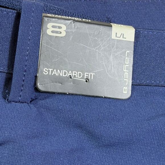 NWT Layer8 Men’s L Blue Standard Fit Tapered Leg Athletic Wear Performance Pants - Picture 4 of 7